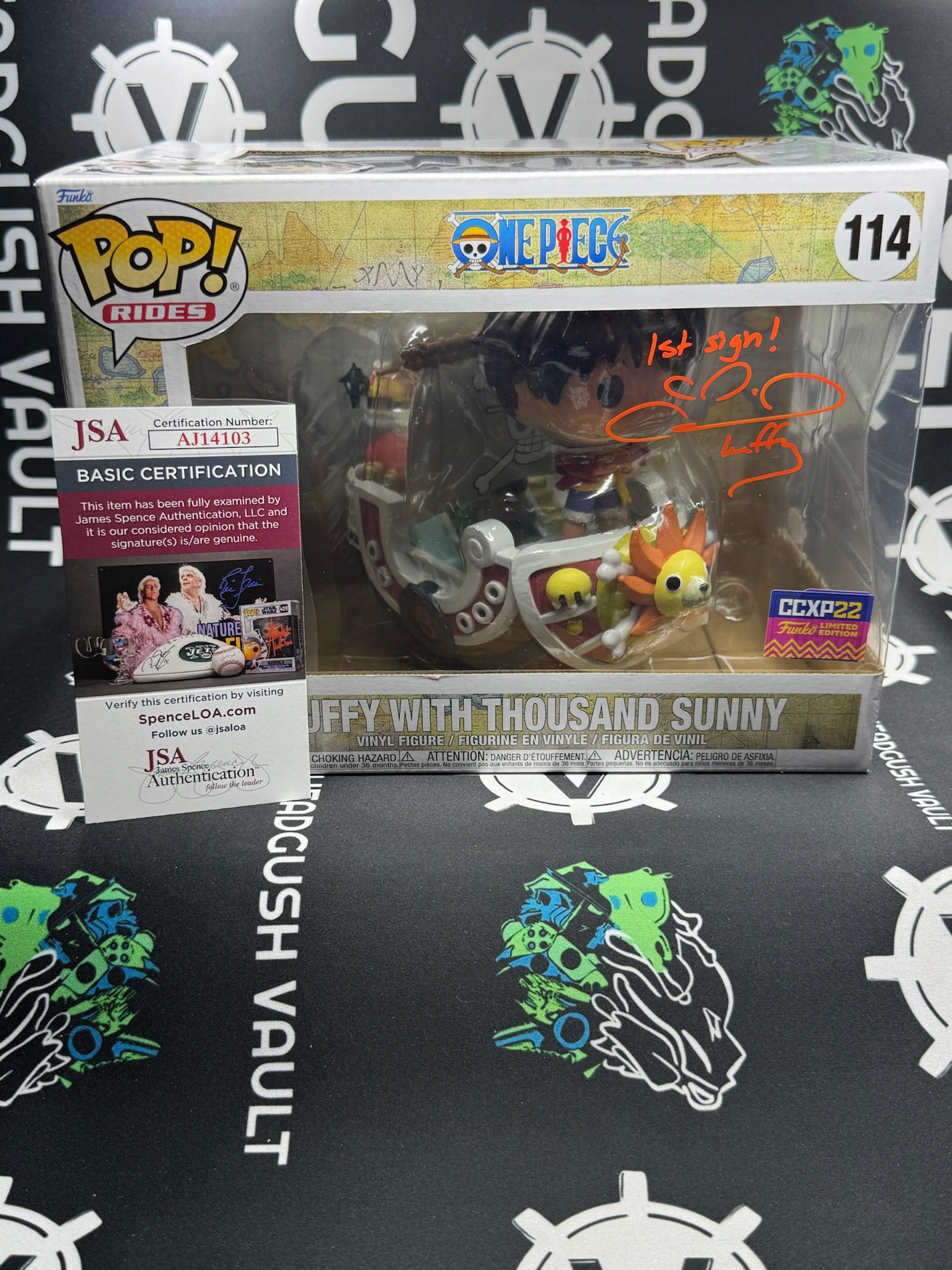 Signed POP Luffy With Thousand Sunny