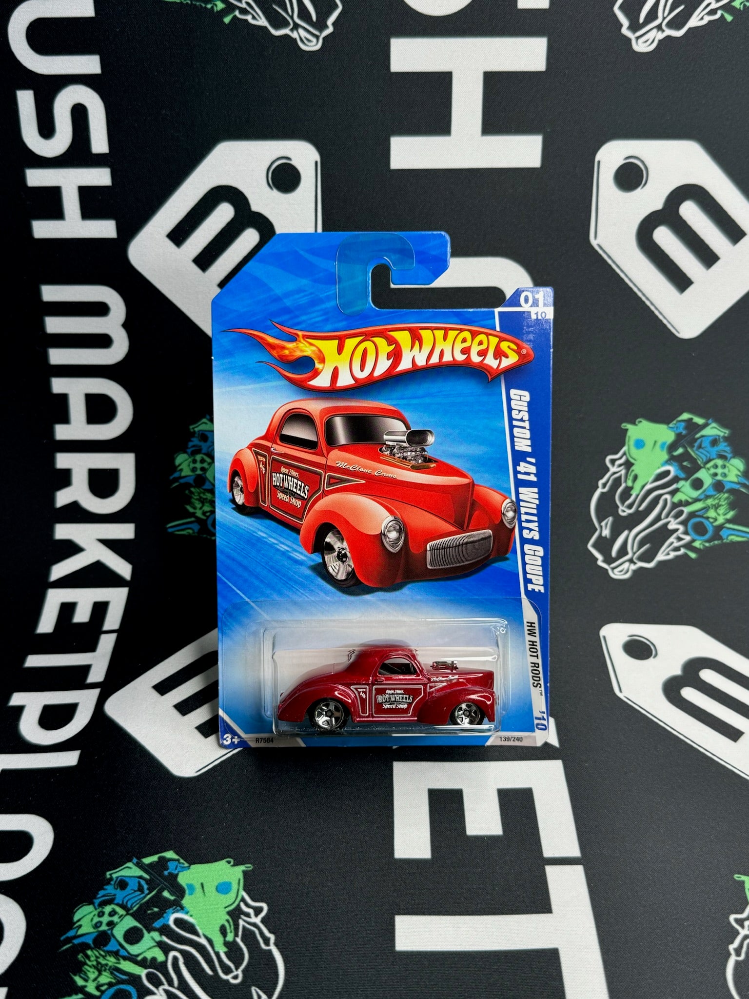 HOT WHEELS Custom ‘41 Willys Coupe - Red