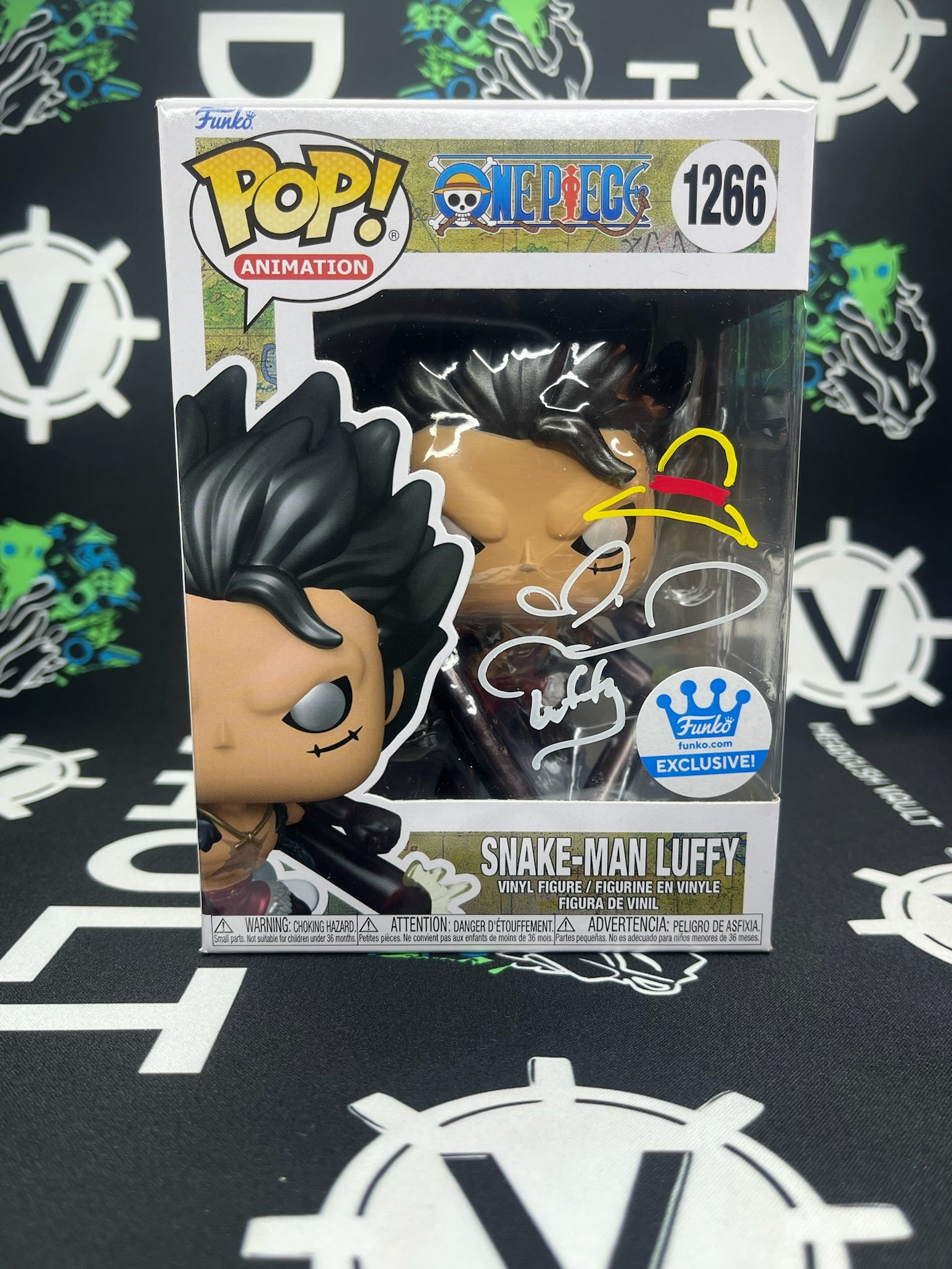 Signed POP Snake-Man Luffy - White