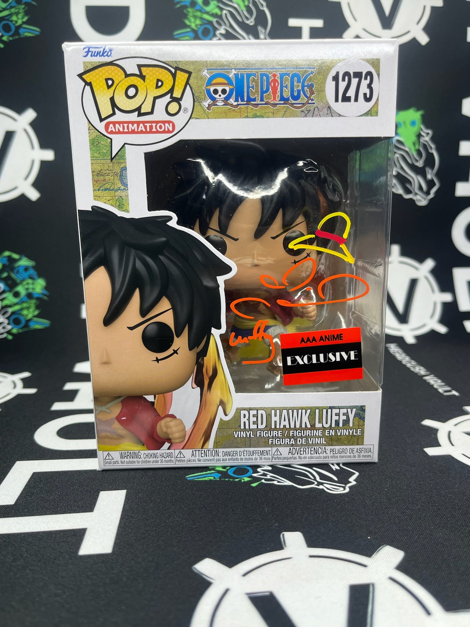POP Red Hawk Luffy (AAA Anime) - Signed - Orange
