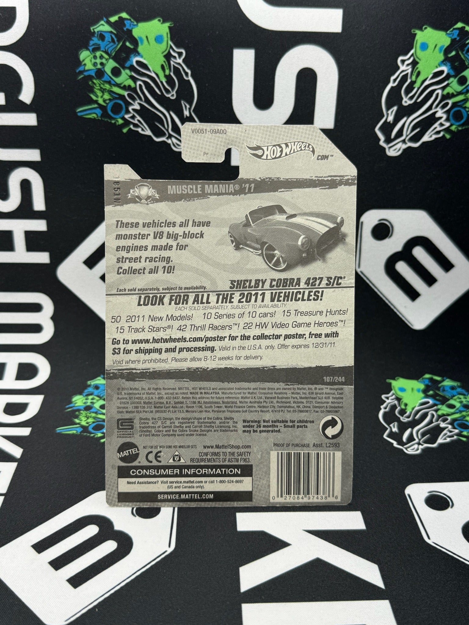 HOT WHEELS Shelby Cobra 427 S/C - Red