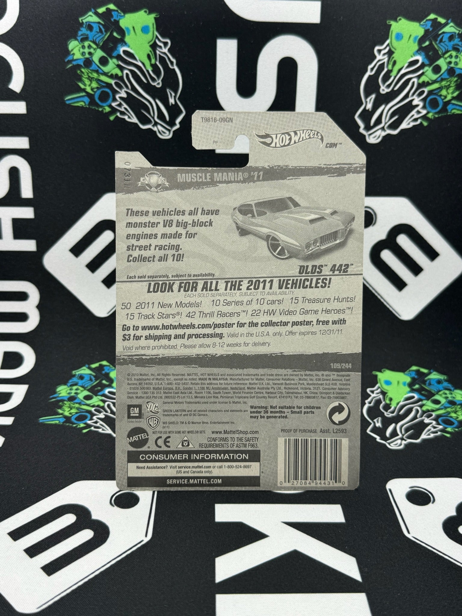 HOT WHEELS Olds 442 - Green Lantern