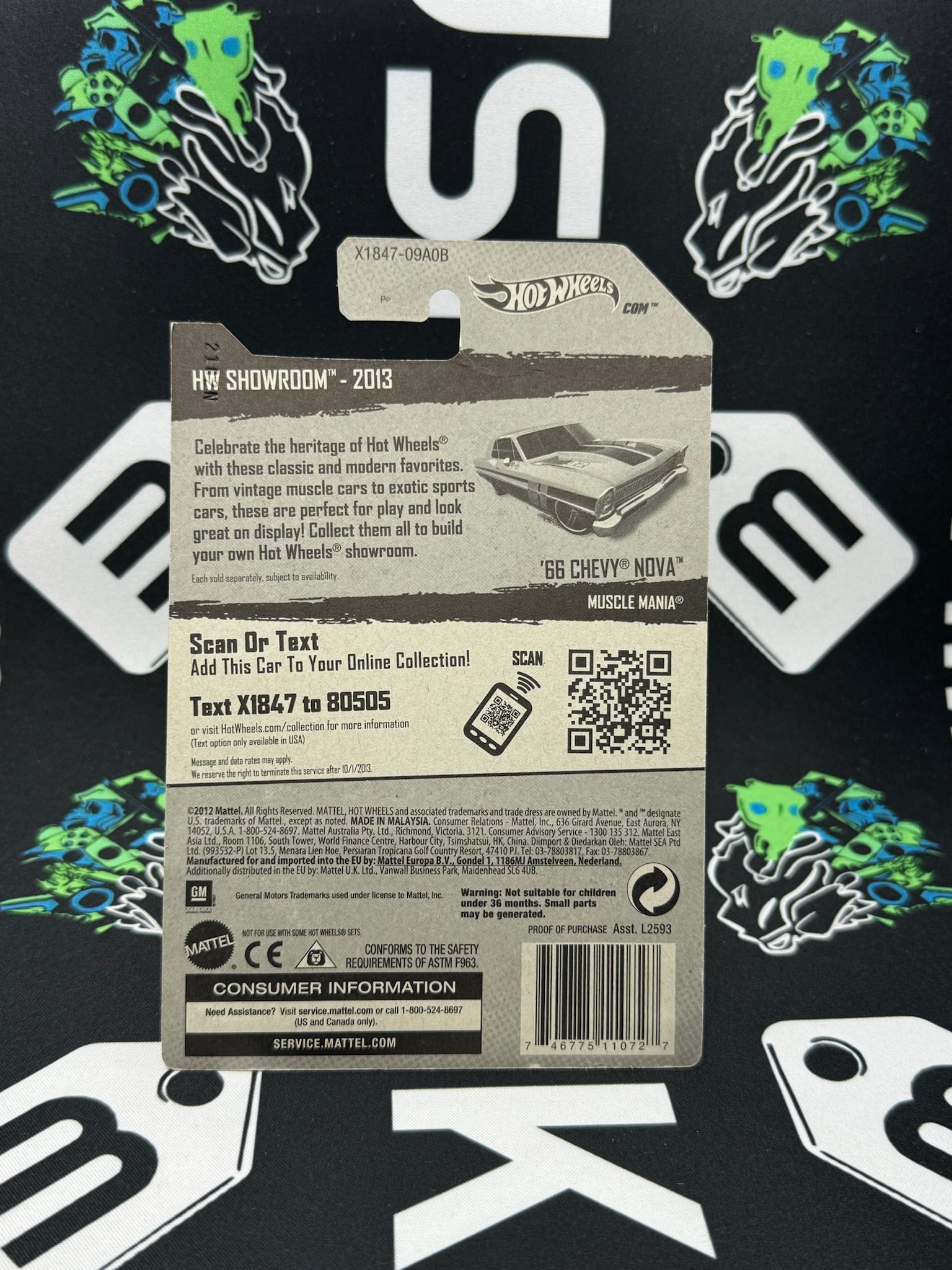 HOT WHEELS ‘66 Chevy Nova - Green