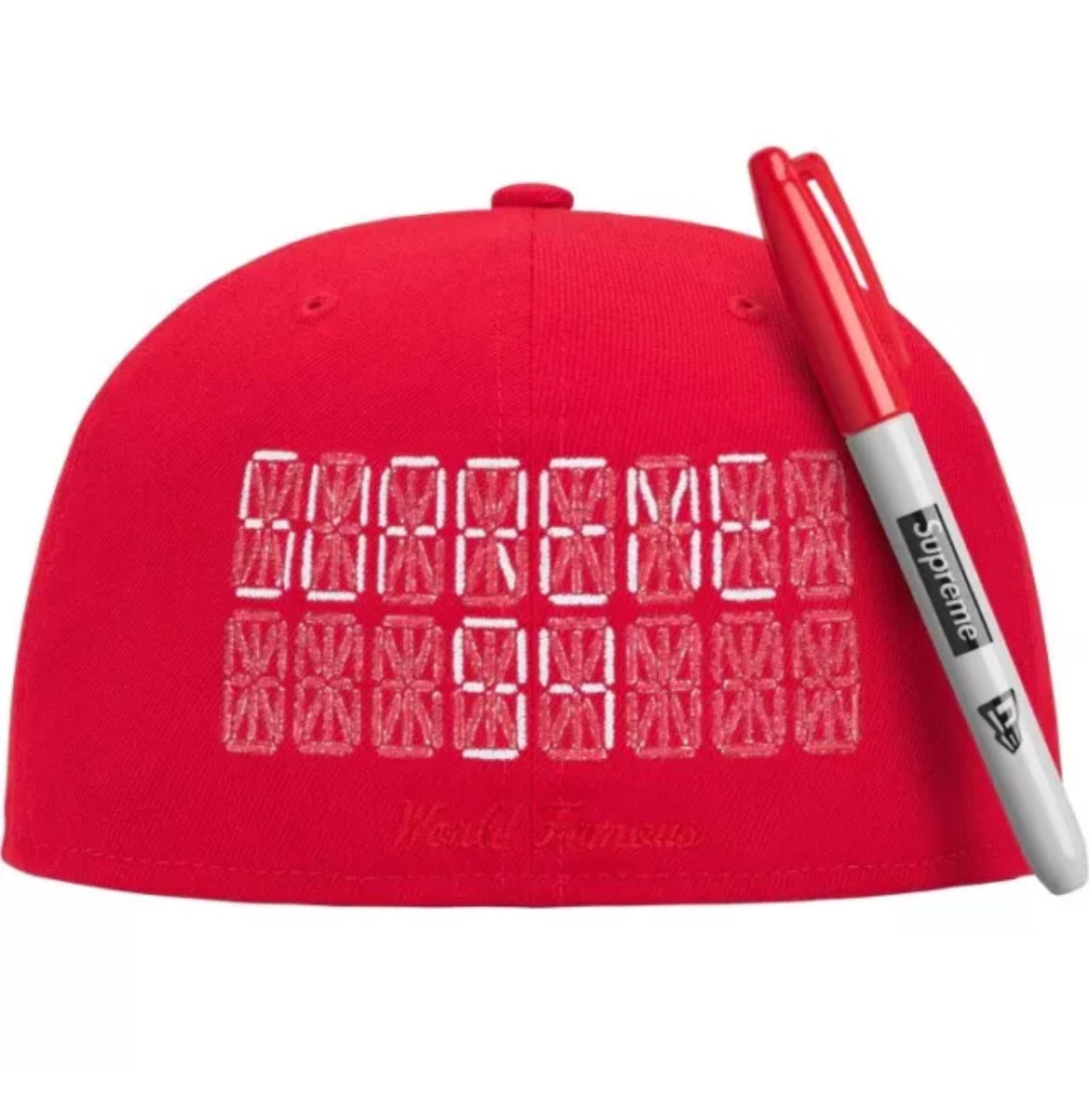 SUPREME Sharpie Box Logo Hat - Red