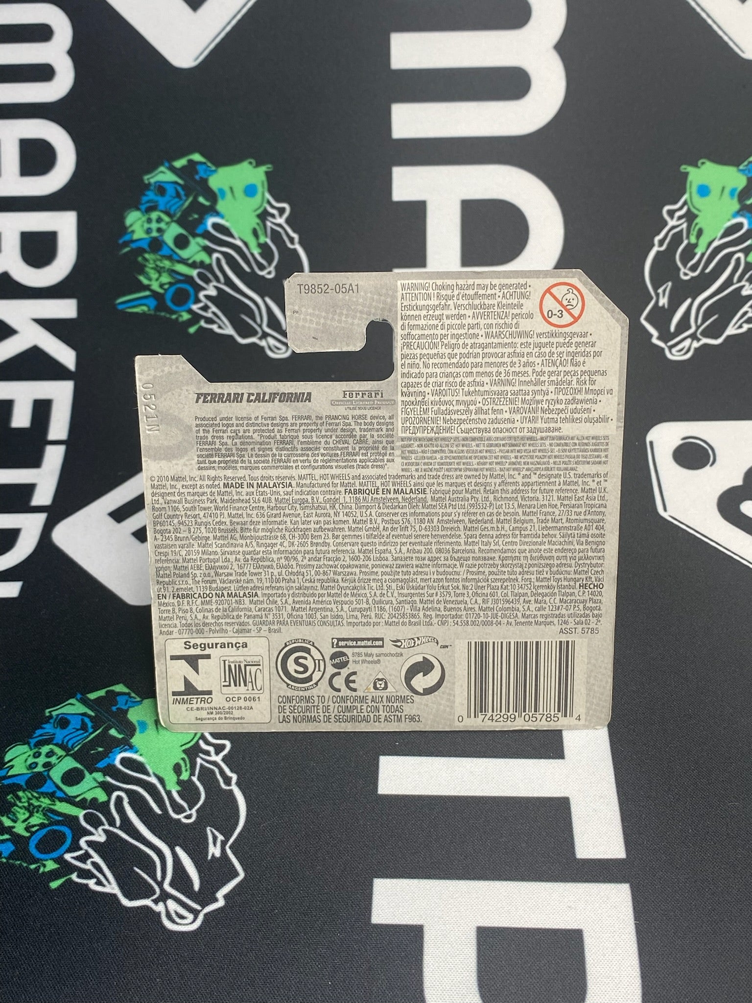 HOT WHEELS Ferrari California - Short Card