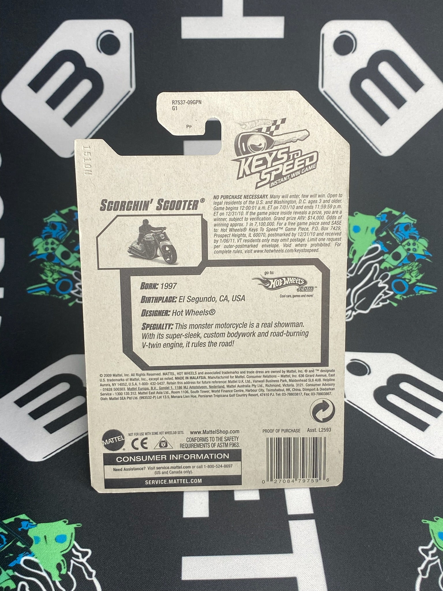 HOT WHEELS Scorchin’ Scooter - Keys To Speed