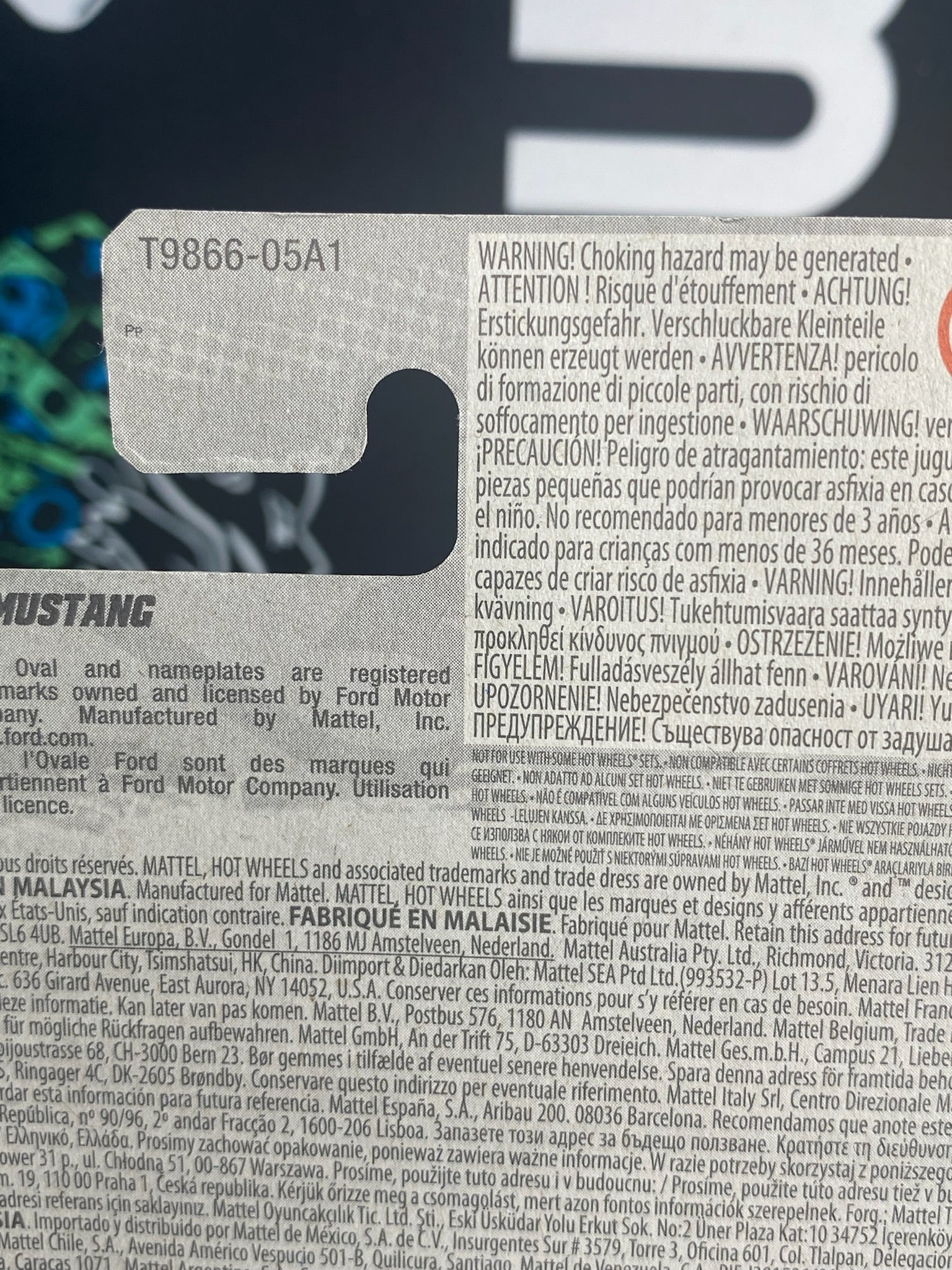 HOT WHEELS ‘92 Ford Mustang - Short Card