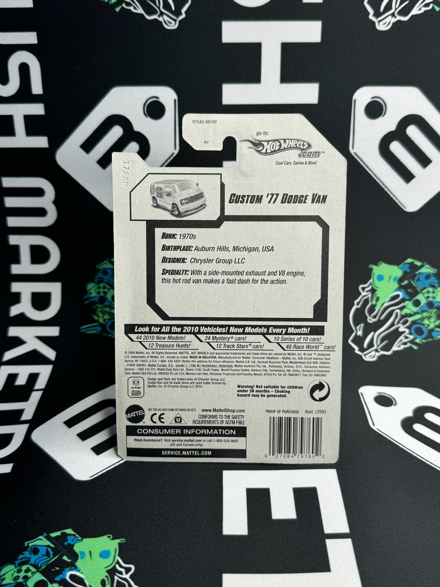 HOT WHEELS Custom ‘77 Dodge Van