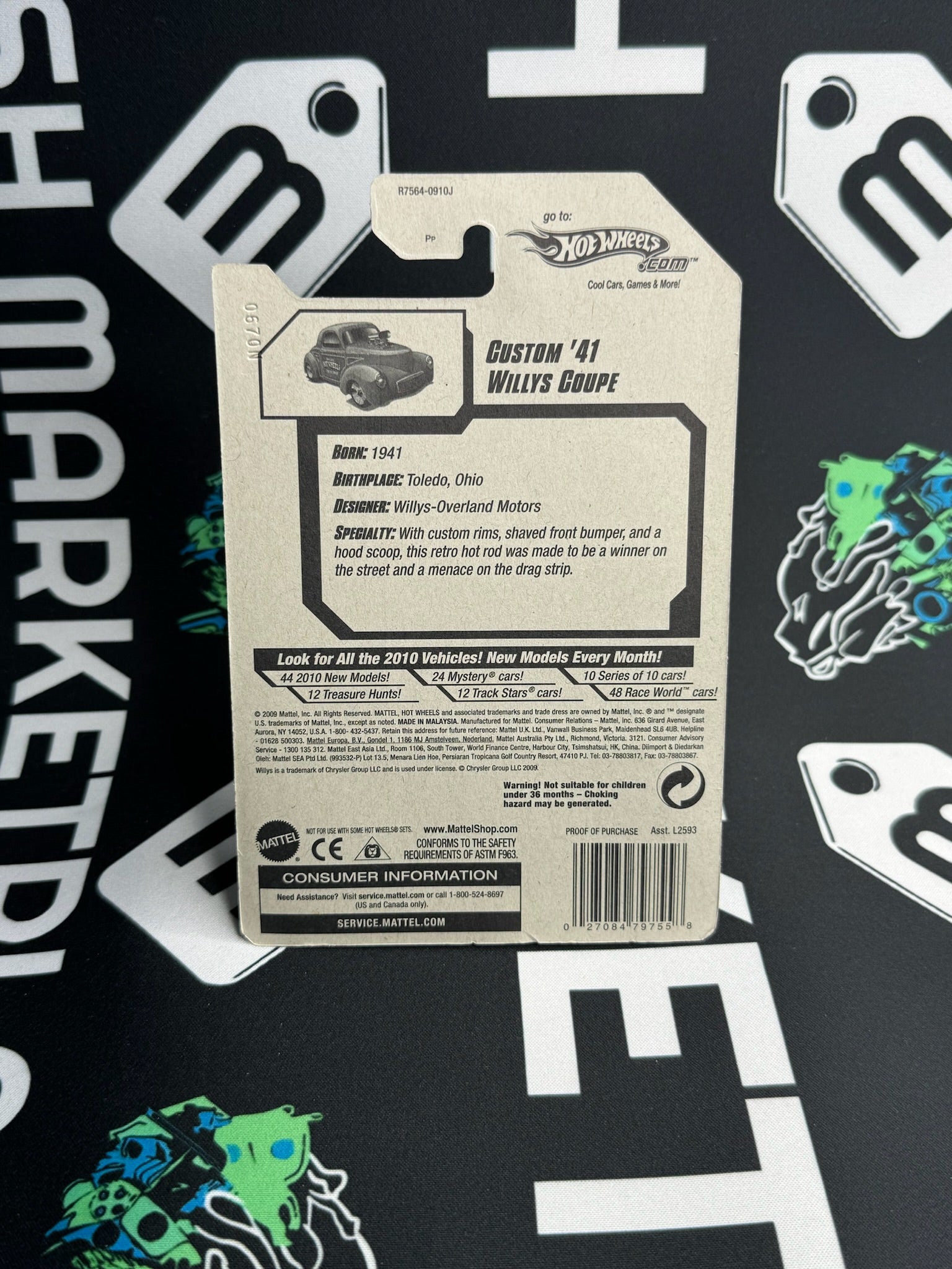 HOT WHEELS Custom ‘41 Willys Coupe - Red