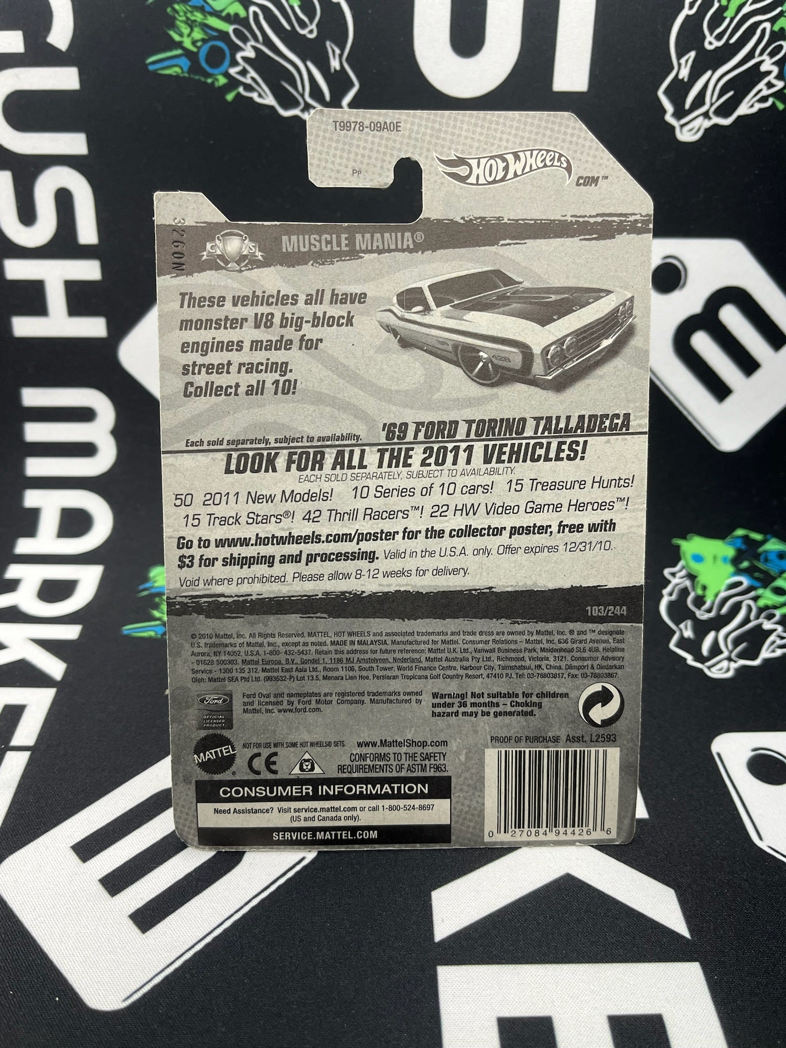 HOT WHEELS ‘69 Ford Torino Talladega - Yellow