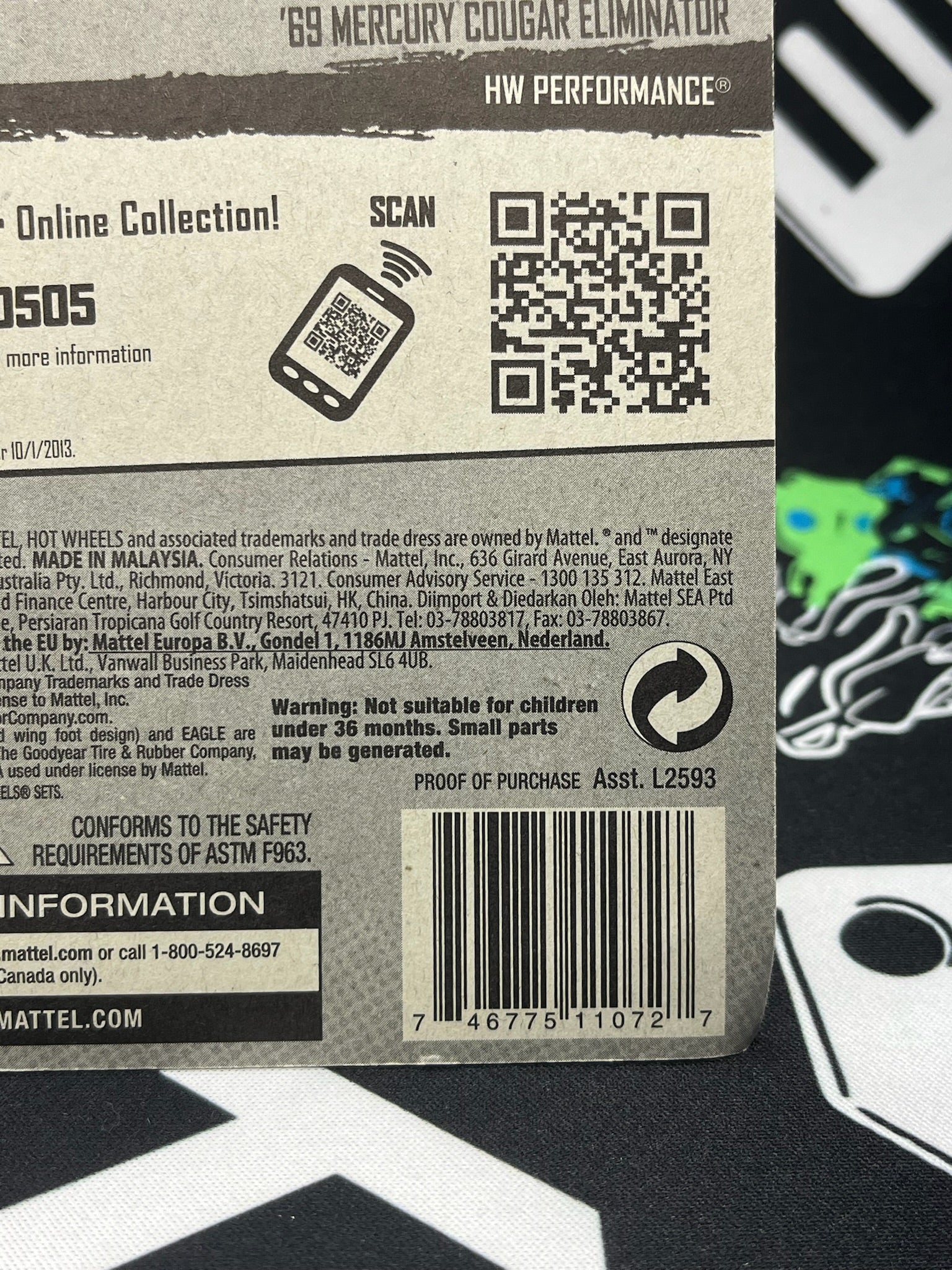 HOT WHEELS ‘69 Mercury Cougar Eliminator