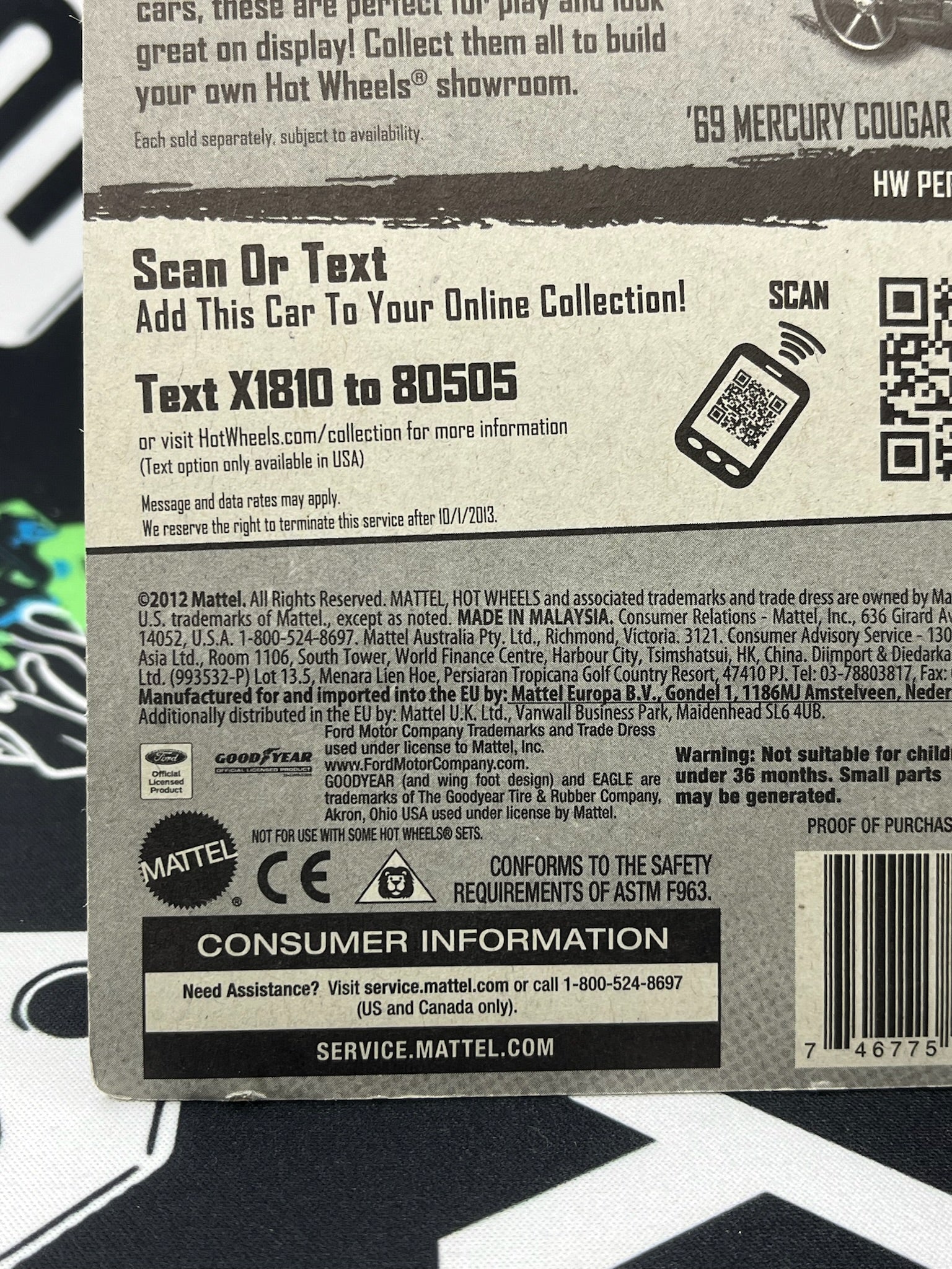 HOT WHEELS ‘69 Mercury Cougar Eliminator