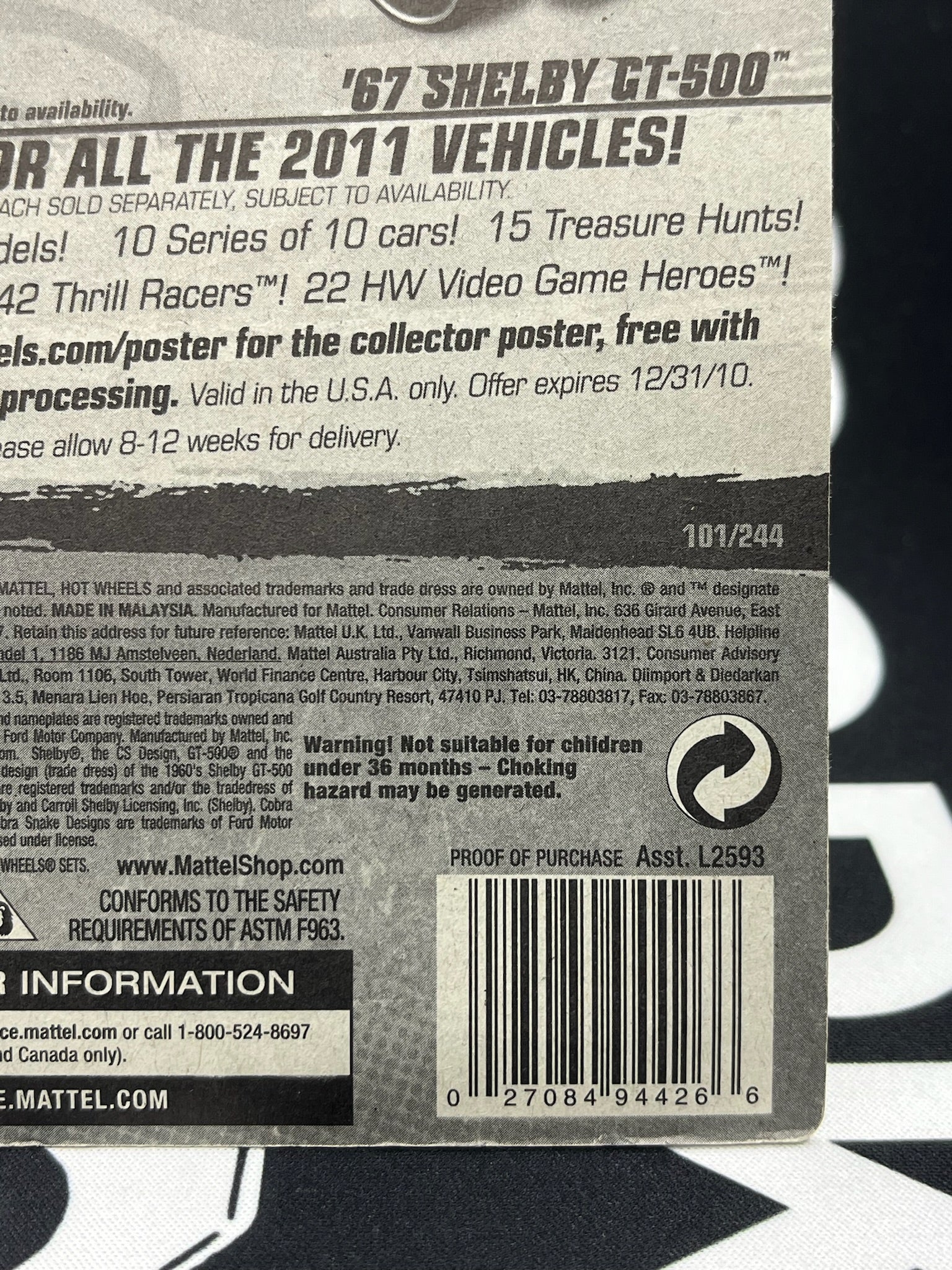 HOT WHEELS ‘67 Shelby GT-500 - Gold