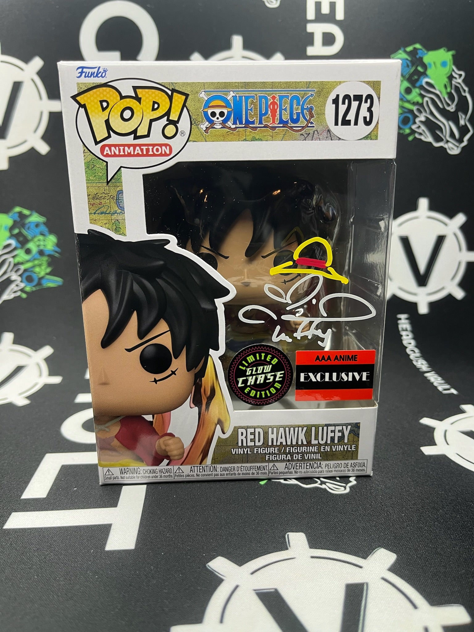 POP Red Hawk Luffy (AAA Anime) - Signed - Chase