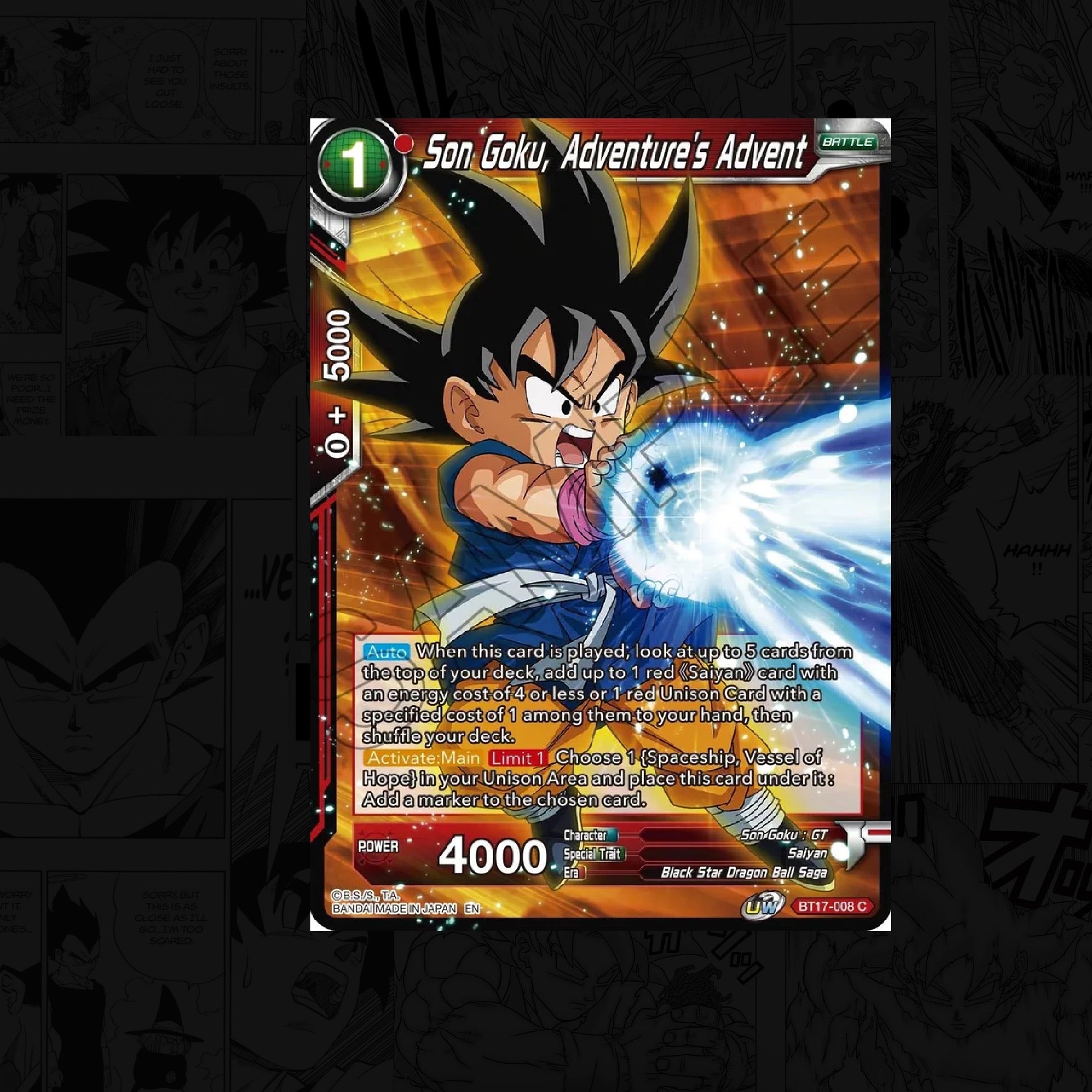 DRAGON BALL SUPER Son Goku, Adventure’s Advent