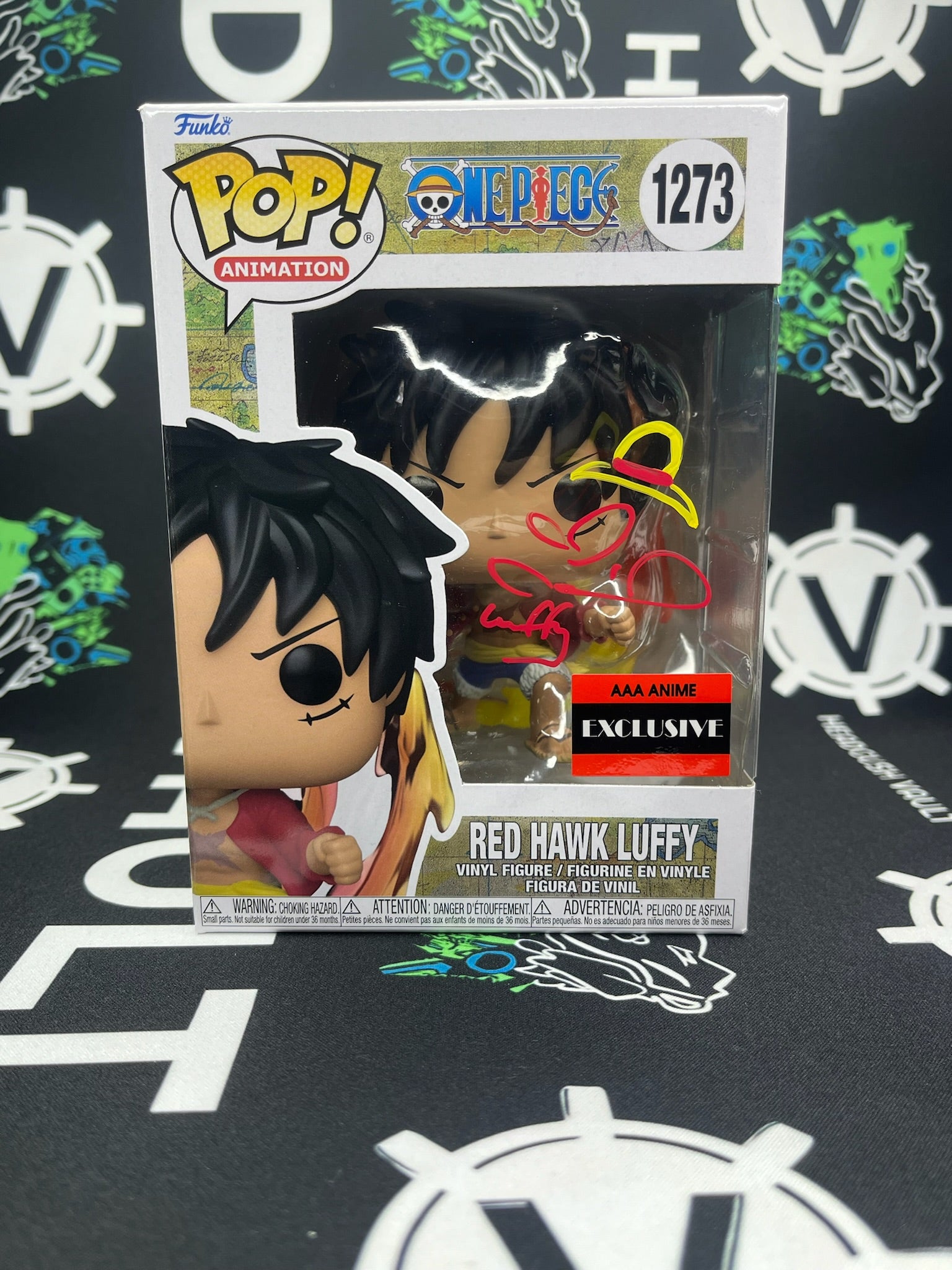 POP Red Hawk Luffy (AAA Anime) - Signed - Red